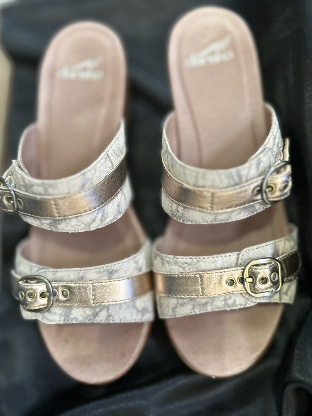 Dansko Jesse marble wedge sandals size 10 (41)